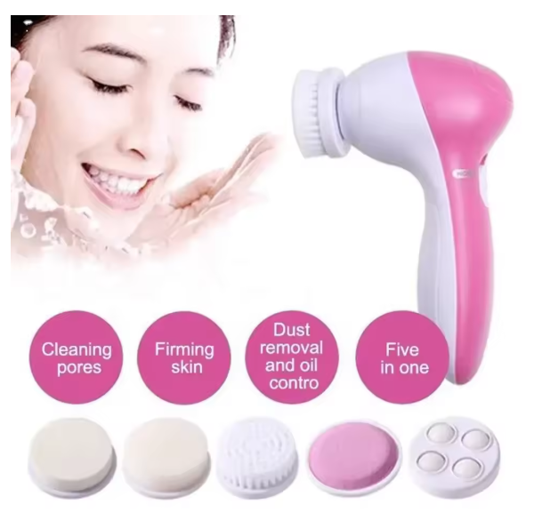 Electric Facial Cleaner 5 IN 1 Face Cleansing Brush Wash Machine Spa Skin Care Massager Blackhead Cleaning Facial Cleanser Tools