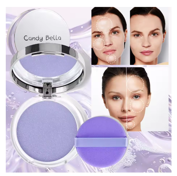 1PC Candy Bella Violet Cream To Powder Skin-friendly Skin Natural Face Long Lasting Oil-controlling Contouring Powder Cosmetics