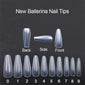 500 tablets of transparent natural color ballet fake nails