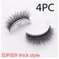 Reusable 3D Mink Lashes Natural False Eyelashes Self Adhesive Fake Glue Free Makeup Eyelash Extension Silk