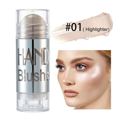 Cheek Blusher Shimmer Blush Stick Face Makeup Highlighter Bronzer Contour Cream Long-lasting Facial Make Up Cosmetics