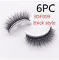 Reusable 3D Mink Lashes Natural False Eyelashes Self Adhesive Fake Glue Free Makeup Eyelash Extension Silk